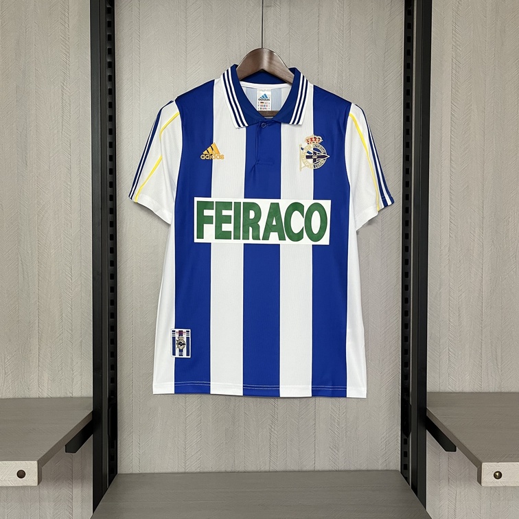 Retrô Deportivo La Coruña Primeira Camisa 1999